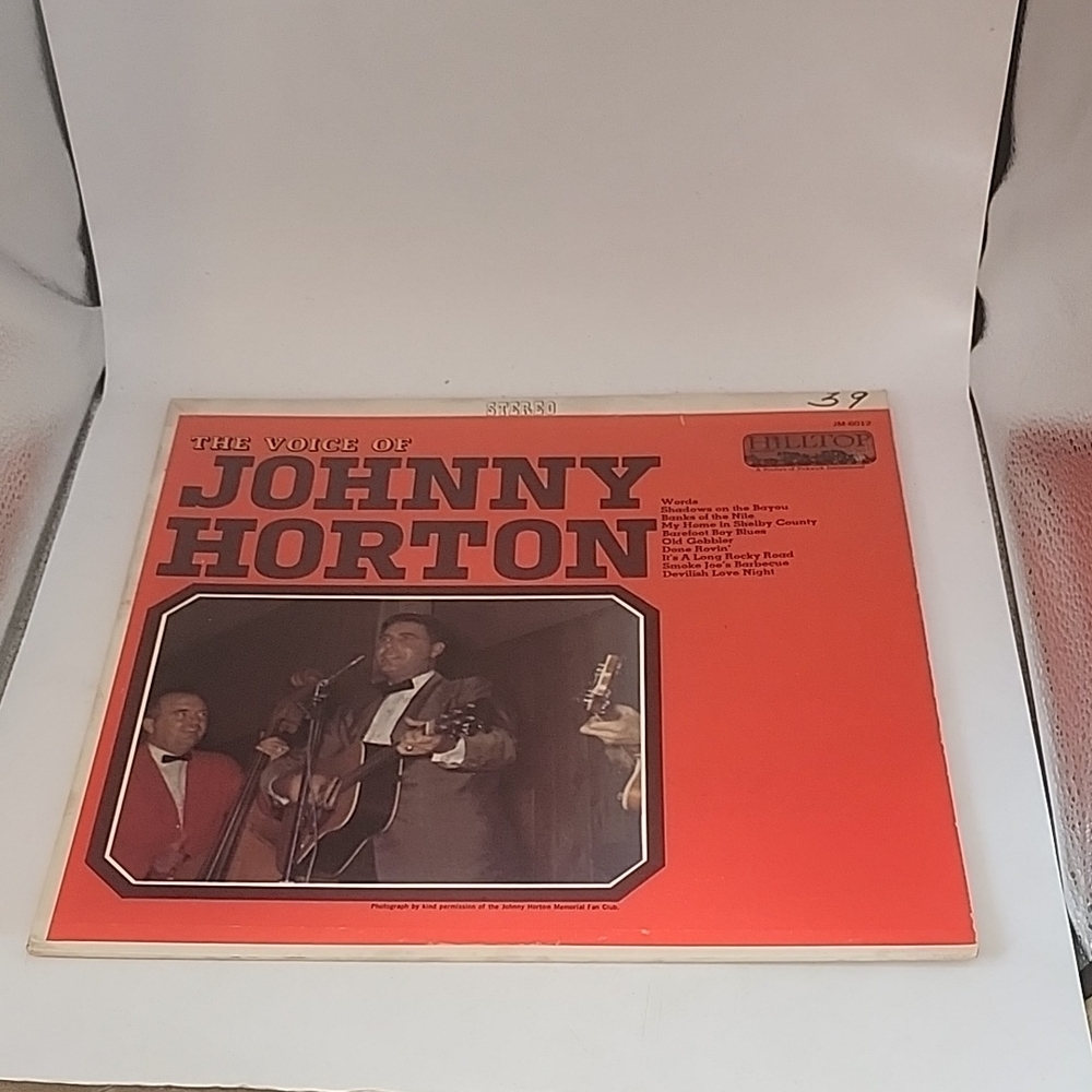 Vintage 1963 " The Voice of Johnny Horton " LP Vinyl Record